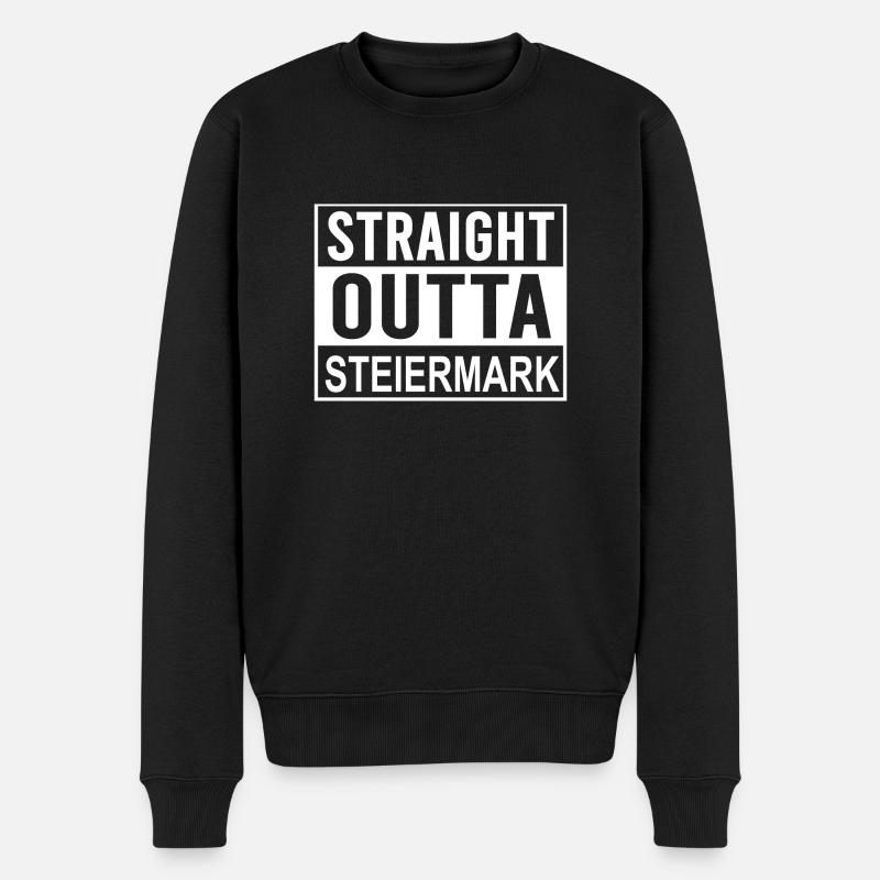 STRAIGHT OUTTA STYRIE - Pull Premium bio Homme - noir