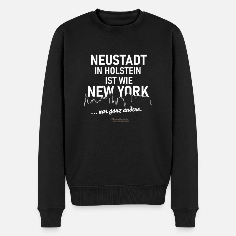 Neustadt in Holstein - Männer Premium Bio Pullover - Schwarz