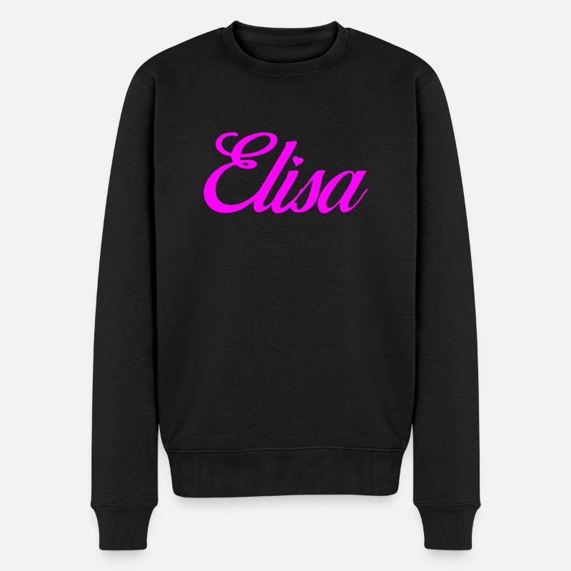 Elisa - Männer Premium Bio Pullover - Schwarz