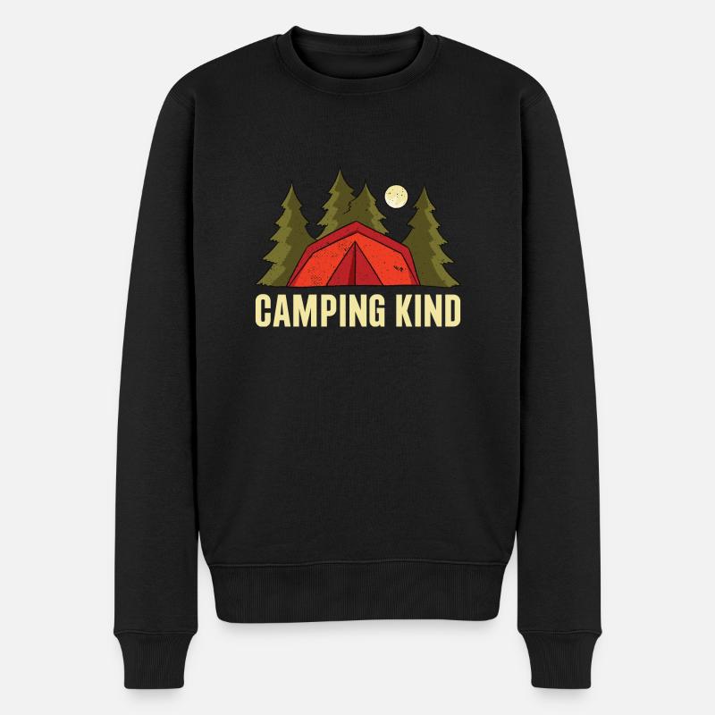 Camping Kind - Männer Premium Bio Pullover - Schwarz