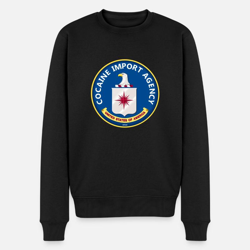 C.I.A. - Männer Premium Bio Pullover - Schwarz