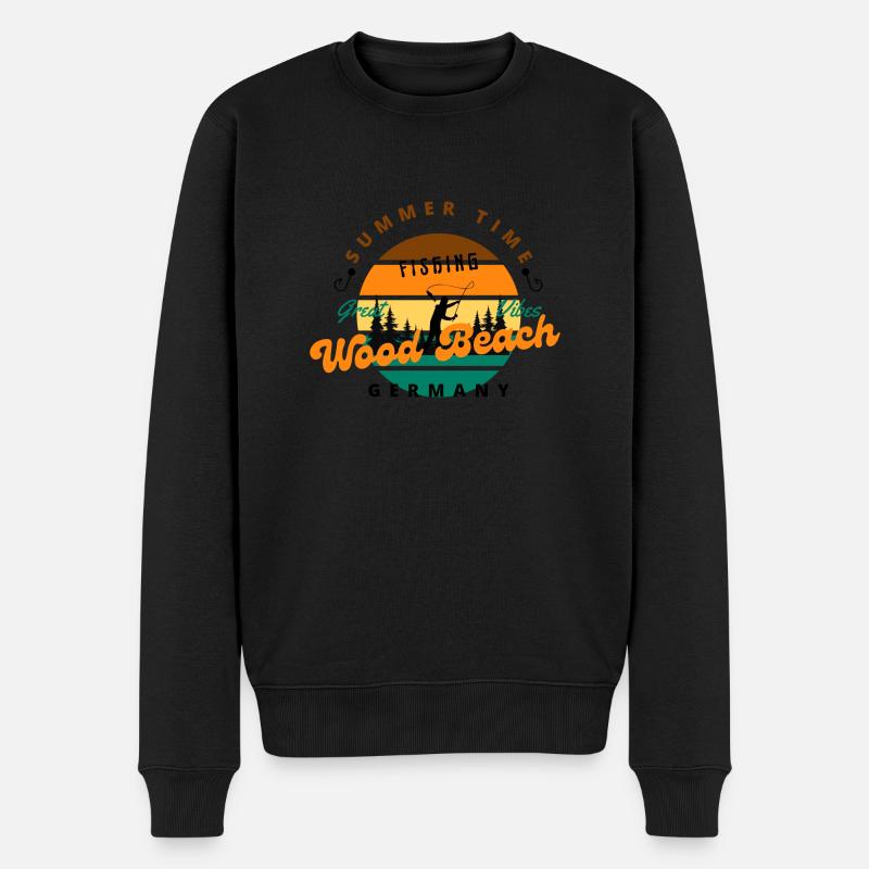 Plage de Angler Wood - Pull Premium bio Homme - noir