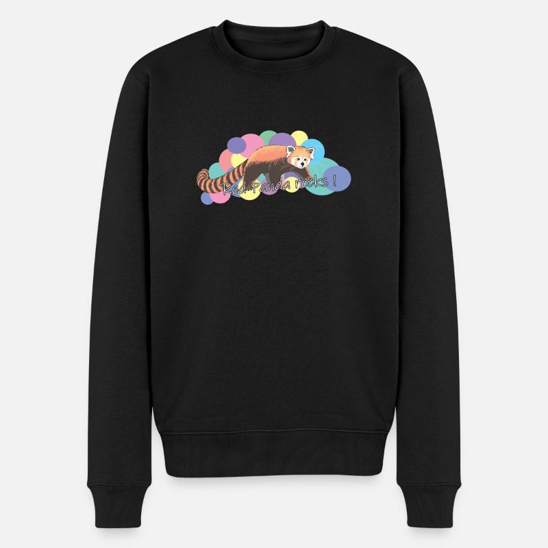 Panda roux - Pull Premium bio Homme - noir