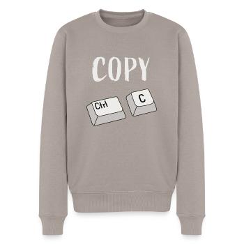 Ctrl C Copier - Pull Premium bio Homme - taupe - Devant - Nico (187cm)
