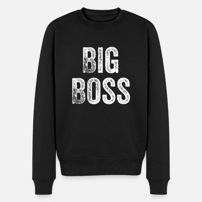 lustiger Chefmanager - Männer Premium Bio Pullover - Schwarz
