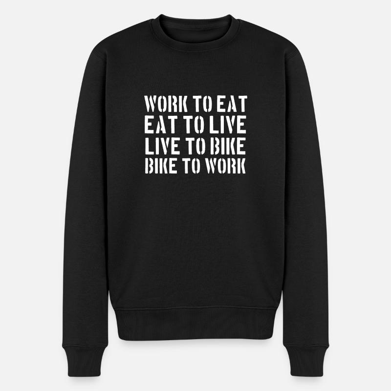 Vélo au travail - Pull Premium bio Homme - noir