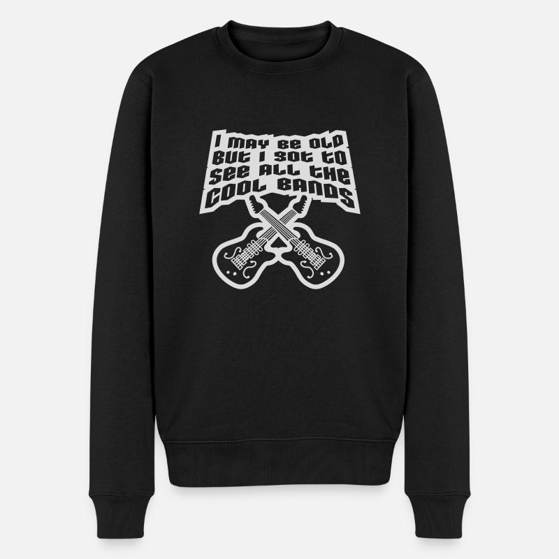 I may be old - Männer Premium Bio Pullover - Schwarz