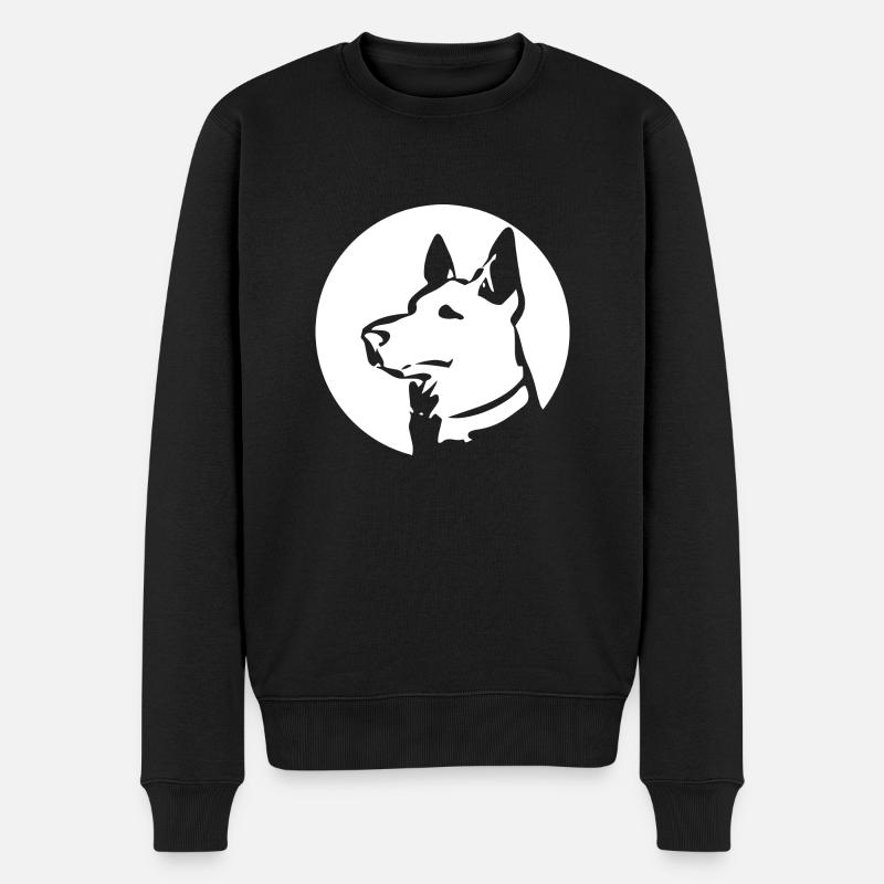 Hund Dog - Männer Premium Bio Pullover - Schwarz