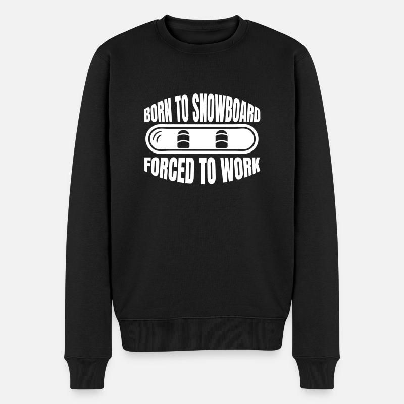 Snowboard Snowboardsport Snowboardfahrer Geschenk - Männer Premium Bio Pullover - Schwarz