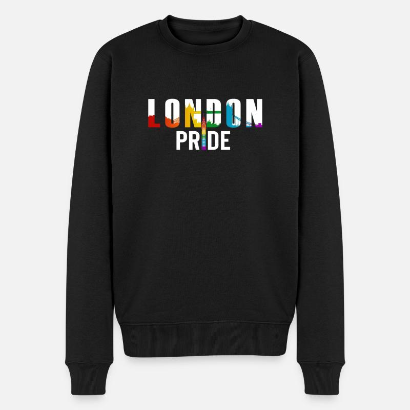 LONDONER STOLZ - Männer Premium Bio Pullover - Schwarz