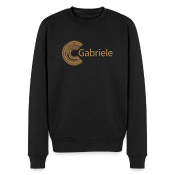 For Gabriele - Men's Premium Organic Jumper - black - Front - Nico (187cm)