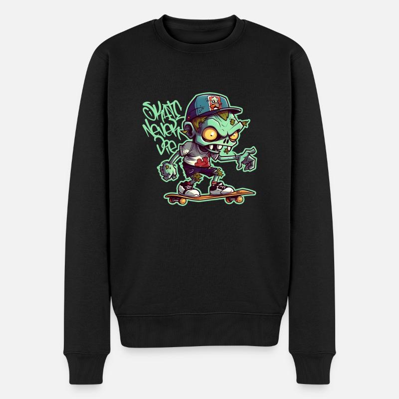 Skate Never Die - Pull Premium bio Homme - noir