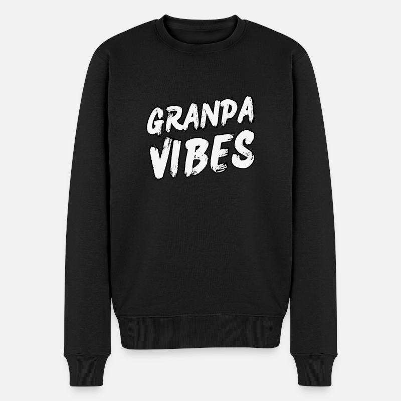 Vibrations de grand-père - Pull Premium bio Homme - noir