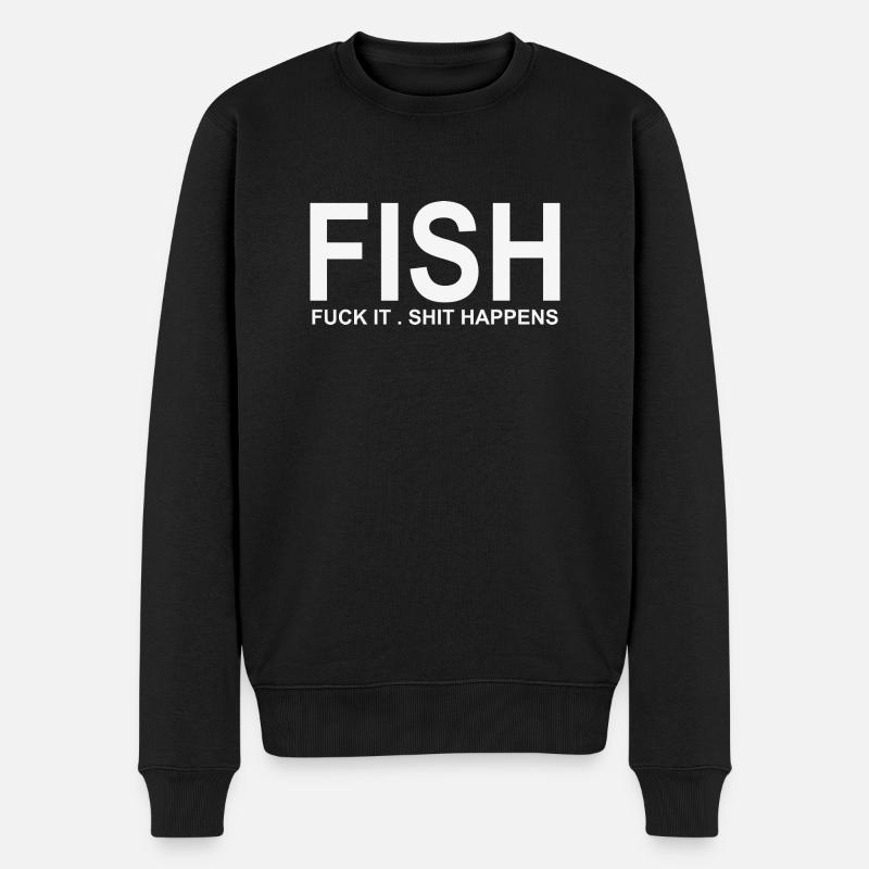 POISSON - Pull Premium bio Homme - noir
