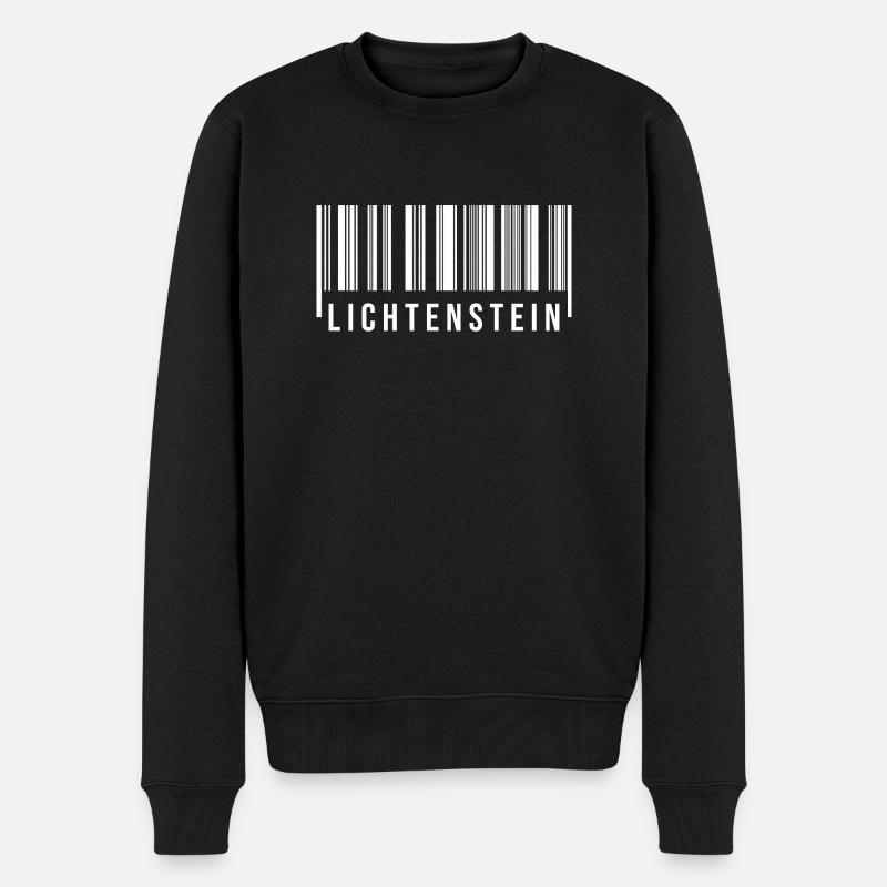 Schwabe Strichcode Lichtenstein - Männer Premium Bio Pullover - Schwarz