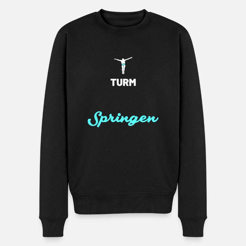 Turmspringen Springer - Männer Premium Bio Pullover - Schwarz