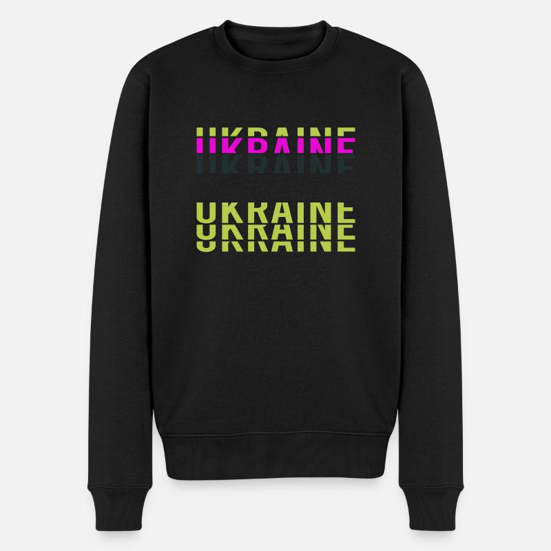 Valeewear - Ukraine - Männer Premium Bio Pullover - Schwarz
