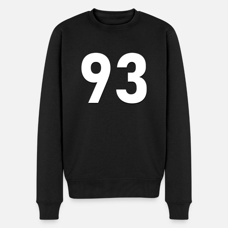 93 - Økologisk premium-sweatshirt til mænd - sort