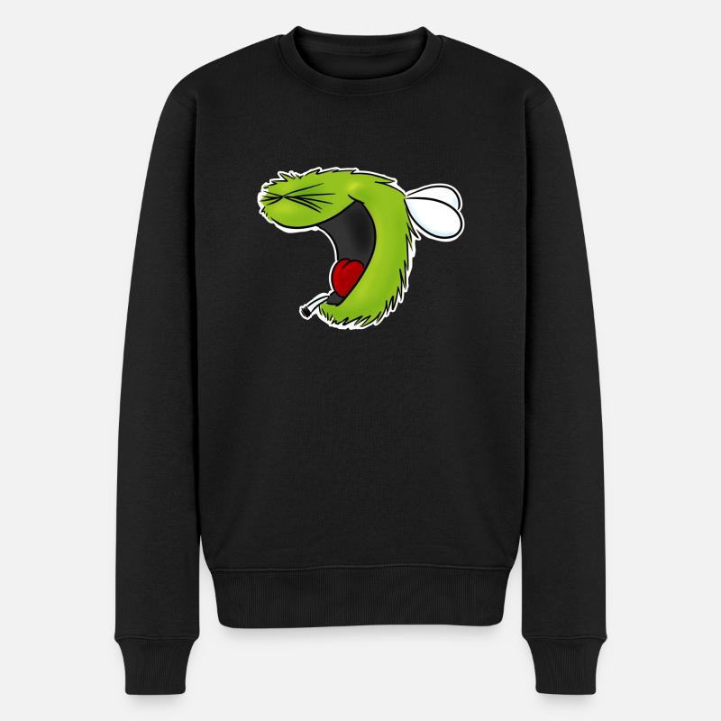 Hahahahaha -Hummel - Männer Premium Bio Pullover - Schwarz