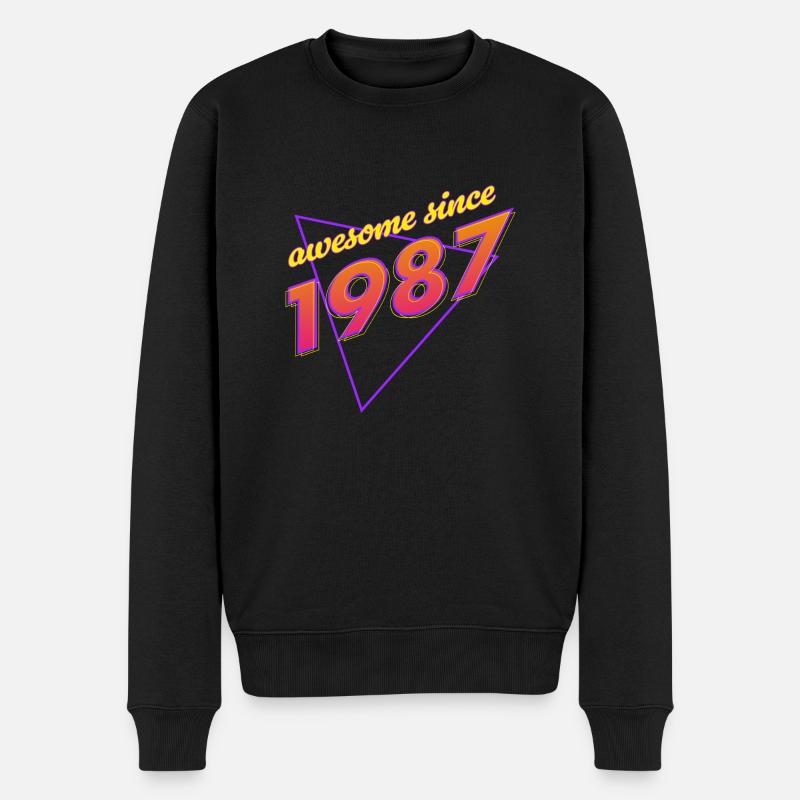 Rétro - Awesome since 1987 - Pull Premium bio Homme - noir