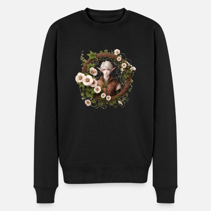 Elfe des fleurs - Pull Premium bio Homme - noir