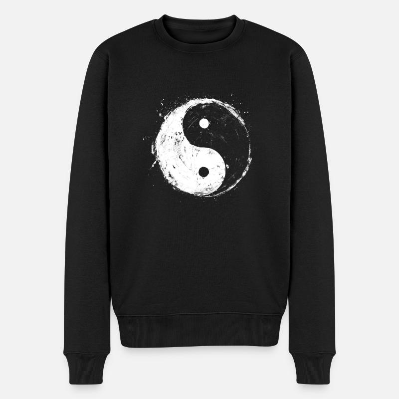 Yin Yang - Pull Premium bio Homme - noir