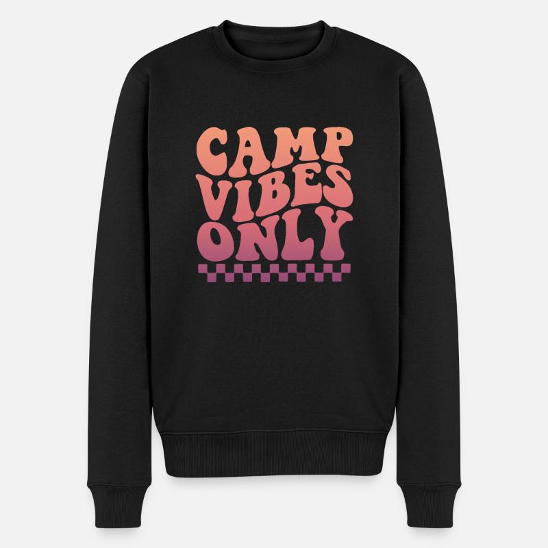 Camp Vibes Only - Männer Premium Bio Pullover - Schwarz