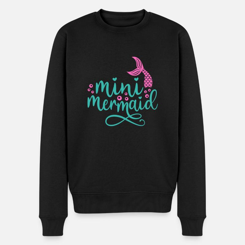 Kleine Meerjungfrau - Männer Premium Bio Pullover - Schwarz