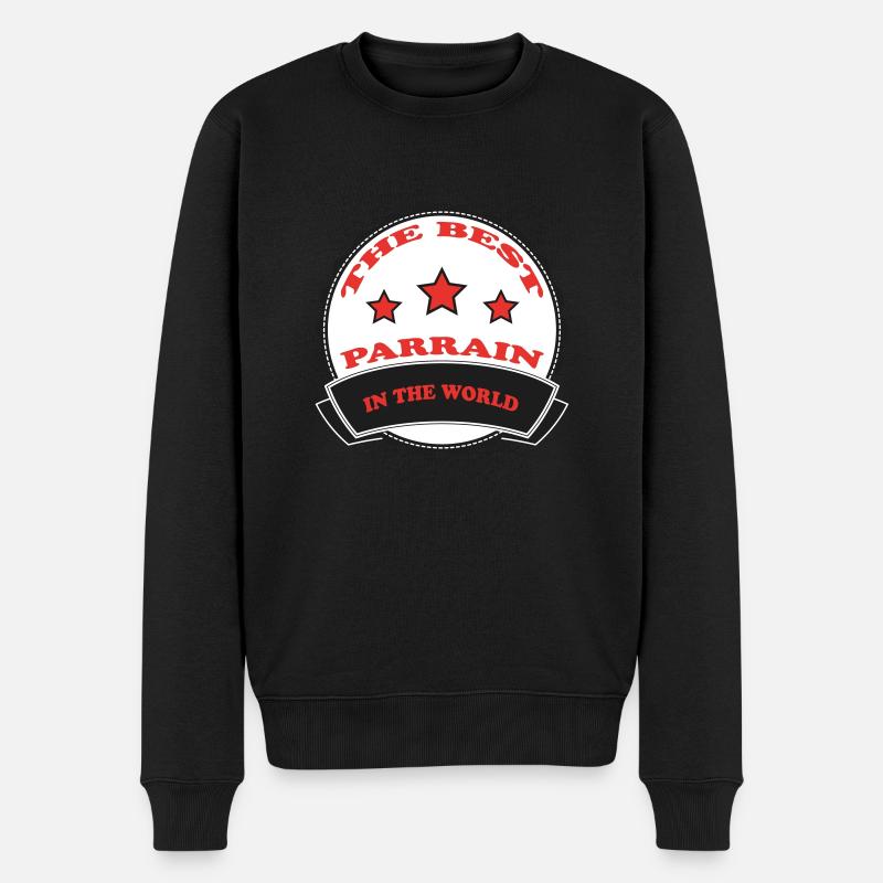 Das Beste PARRAIN - Männer Premium Bio Pullover - Schwarz