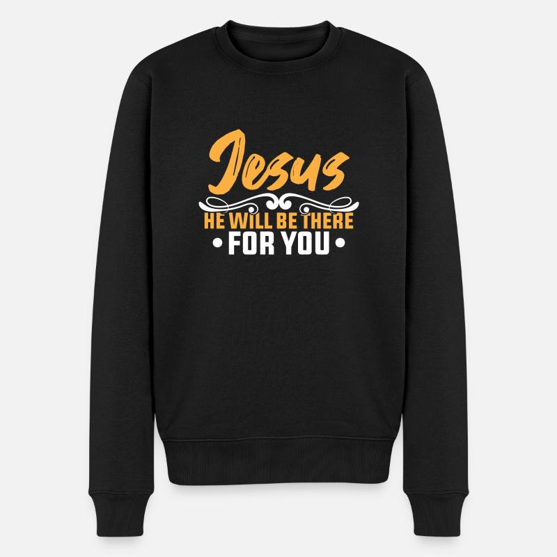 jesus holy - Männer Premium Bio Pullover - Schwarz