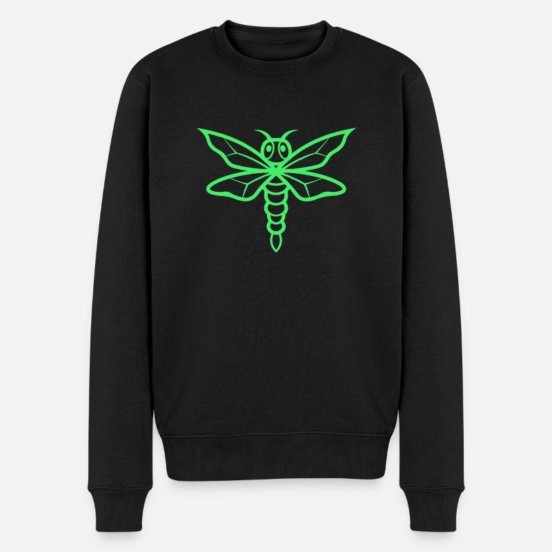 libelle - Männer Premium Bio Pullover - Schwarz