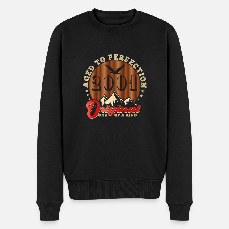Kultiges Jubiläum 2001 - Männer Premium Bio Pullover - Schwarz