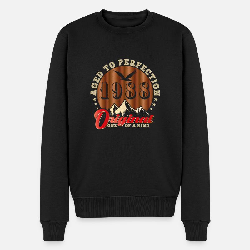 Ikonisches Jubiläum 1988 - Männer Premium Bio Pullover - Schwarz