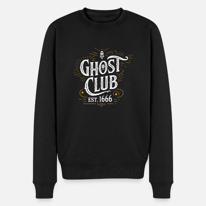 Ghost Club Est 1666 Halloween - Männer Premium Bio Pullover - Schwarz
