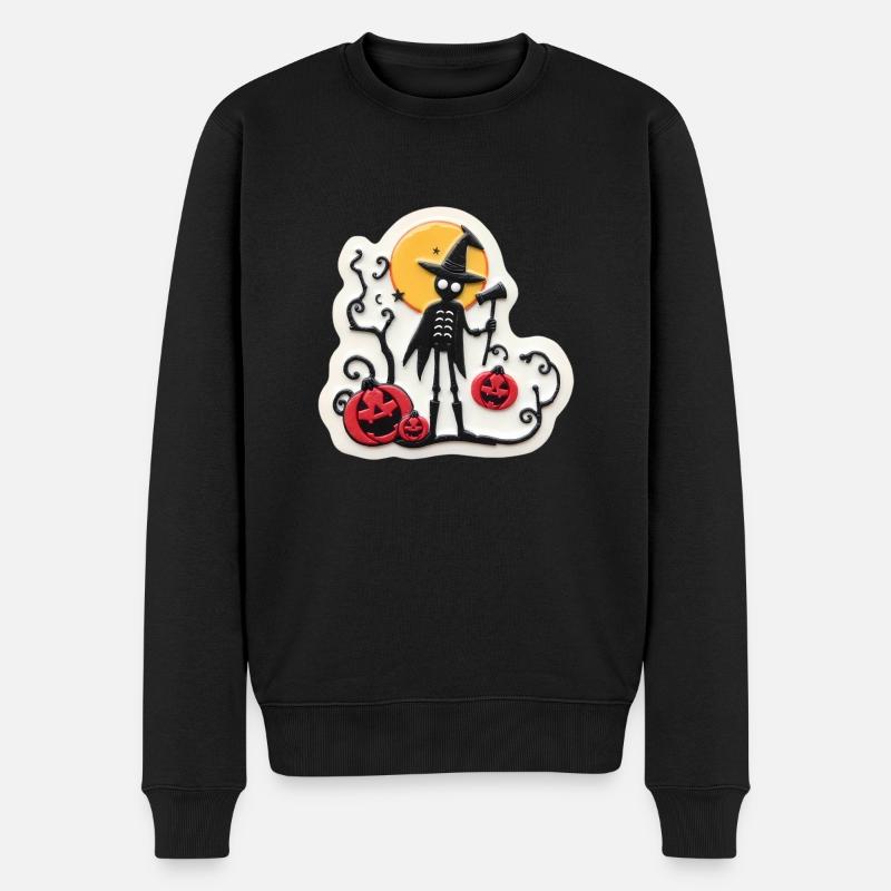 Halloween effrayant - Pull Premium bio Homme - noir