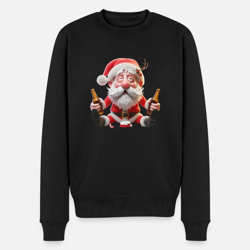 Père Noël ivre 1 - Pull Premium bio Homme - noir