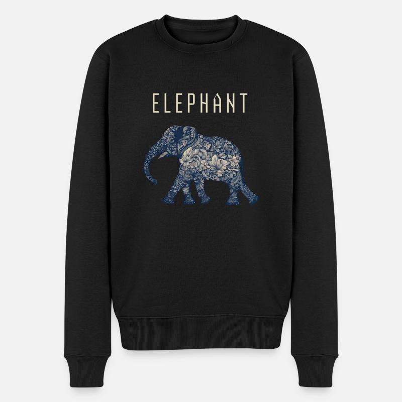 Éléphant - Pull Premium bio Homme - noir