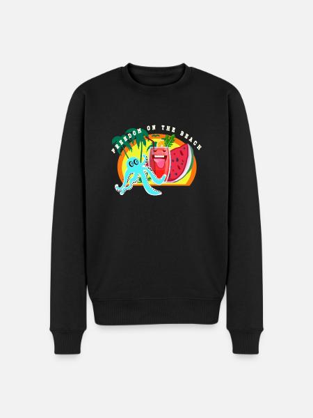 Plage, mer et liberté - Pull Premium bio Homme - noir