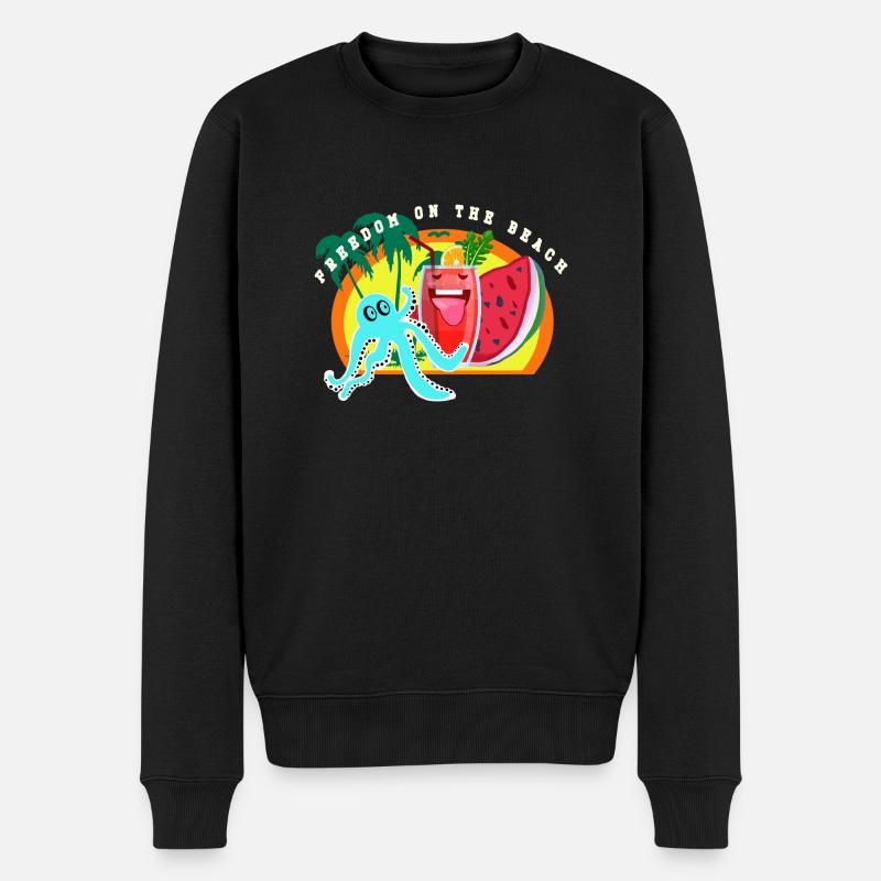 Plage, mer et liberté - Pull Premium bio Homme - noir