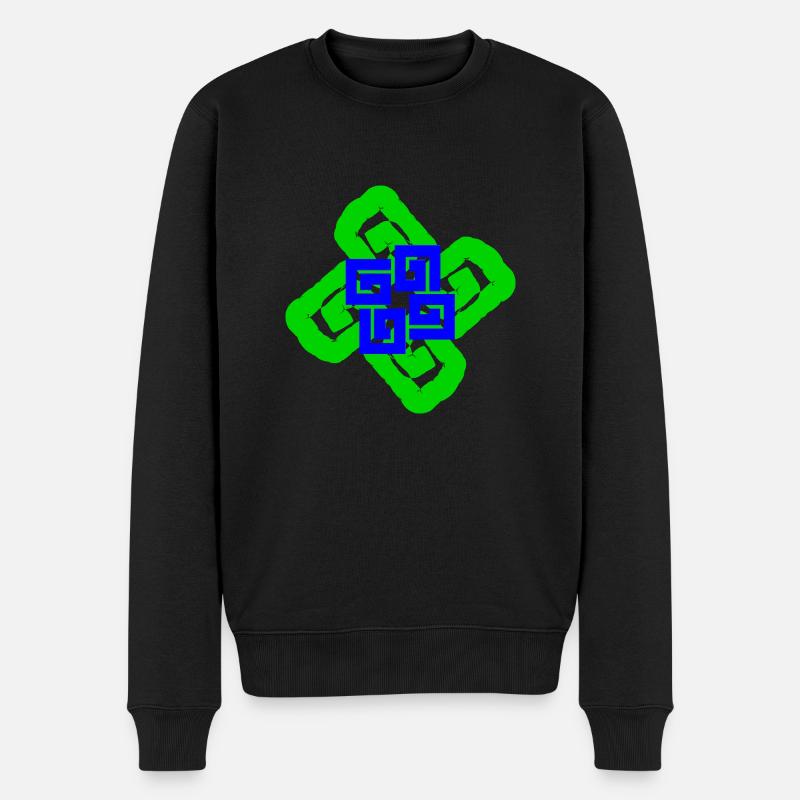 Spirales et entrelacs - Pull Premium bio Homme - noir