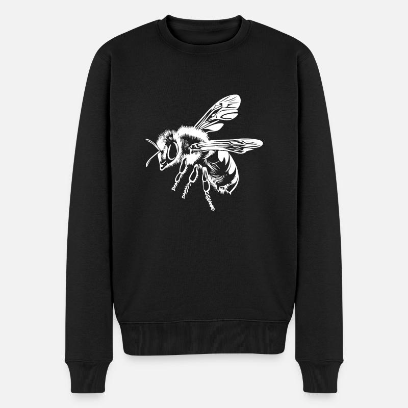 Abeille Apiculteur Graphique - Pull Premium bio Homme - noir