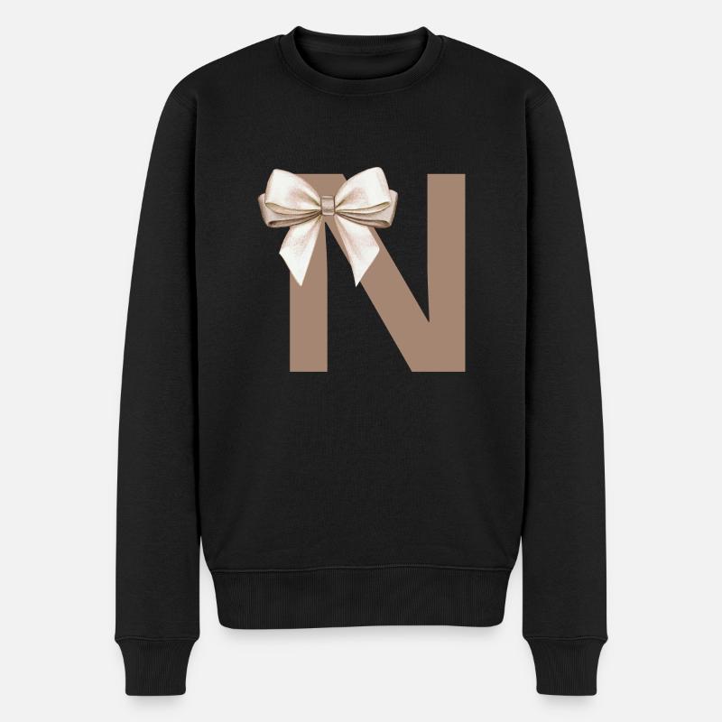 Lettre N Nœud - Pull Premium bio Homme - noir