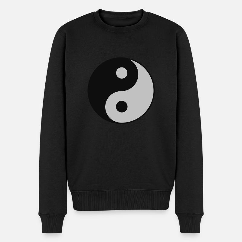 yingyang - Männer Premium Bio Pullover - Schwarz
