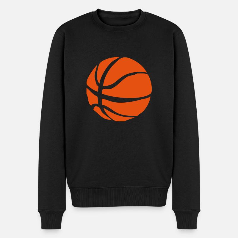 basketball_orange_2 - Pull Premium bio Homme - noir