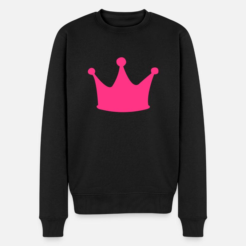 krone - Männer Premium Bio Pullover - Schwarz