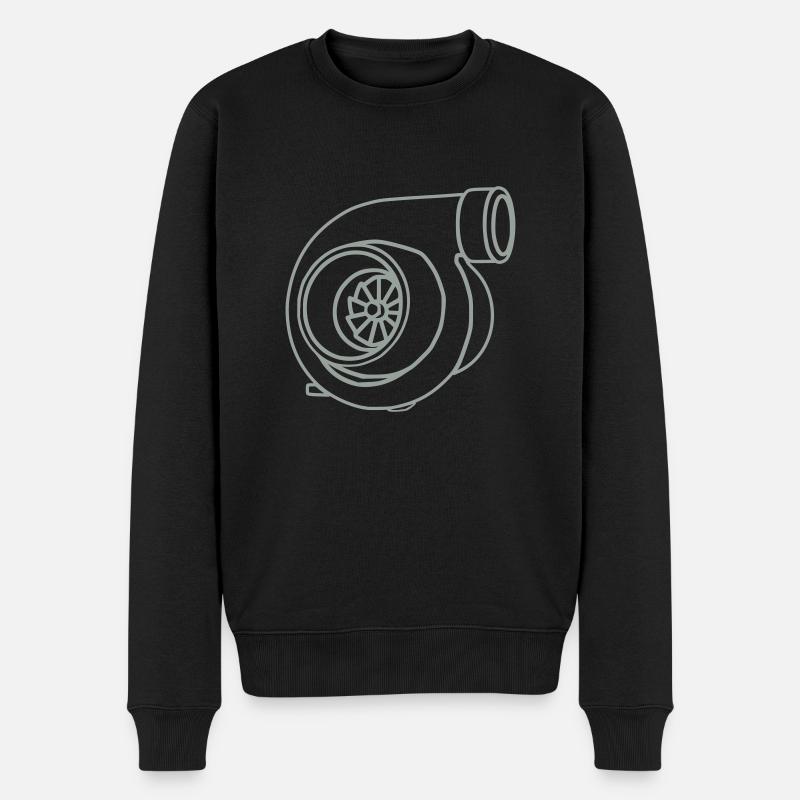 turbo - Männer Premium Bio Pullover - Schwarz