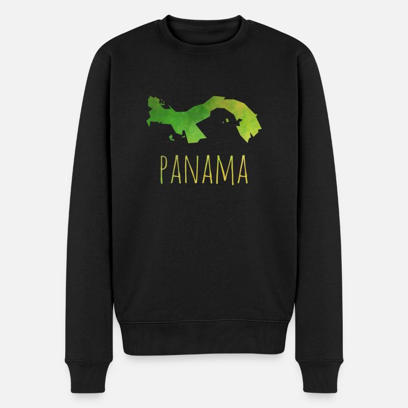 panama - Männer Premium Bio Pullover - Schwarz