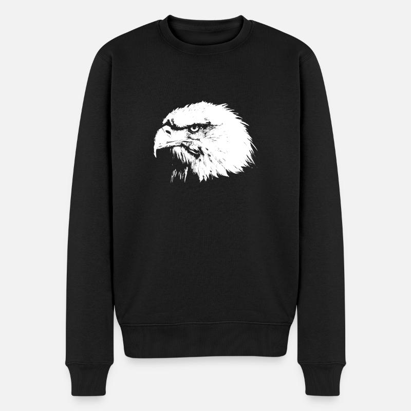 tête d'aigle - Pull Premium bio Homme - noir