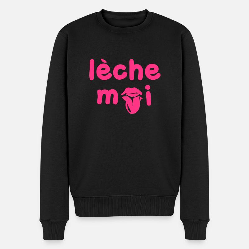 leche oder Sie wollen mich - Männer Premium Bio Pullover - Schwarz