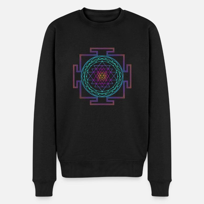 Sri Yantra - en filigrane - Pull Premium bio Homme - noir